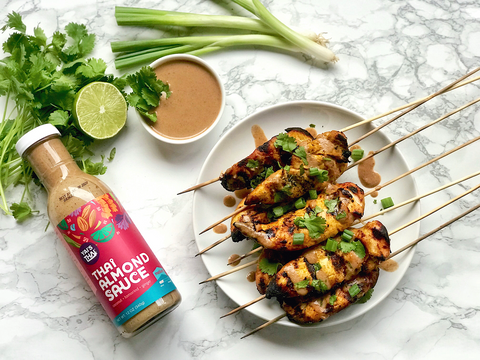 Yai's Thai Chicken Satay with Almond Dipping Sauce