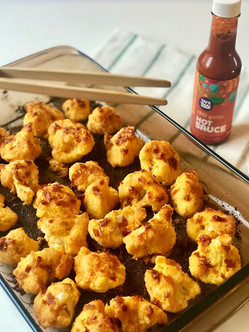 Yai's Thai Roasted Chili Garlic Cauliflower Wings Prep