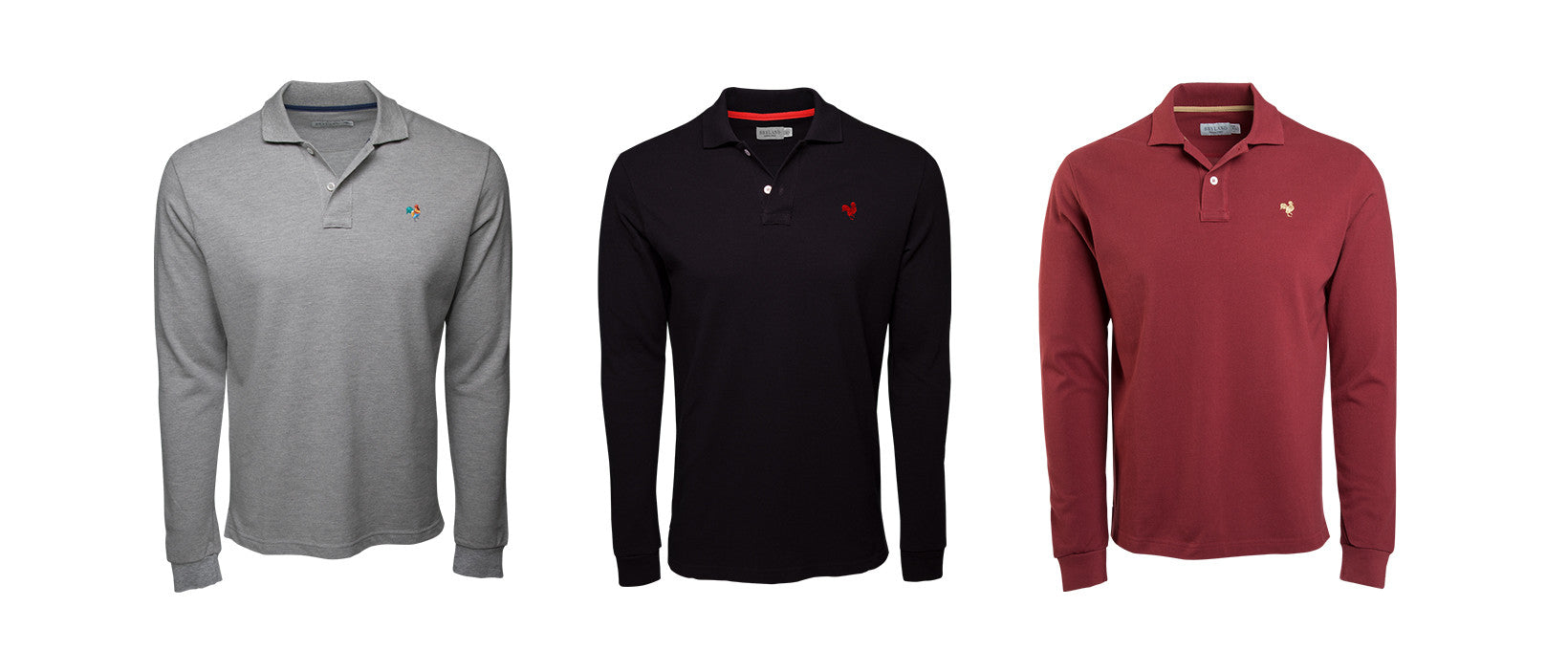 Our collection includes long sleeve polo shirts for Spring/Summer