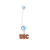USC Trojans Boy/Girl Light Blue Pregnancy Maternity Belly Button Navel Ring