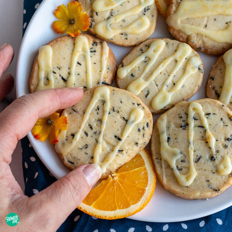 Cream Earl Grey Glazed Cookies