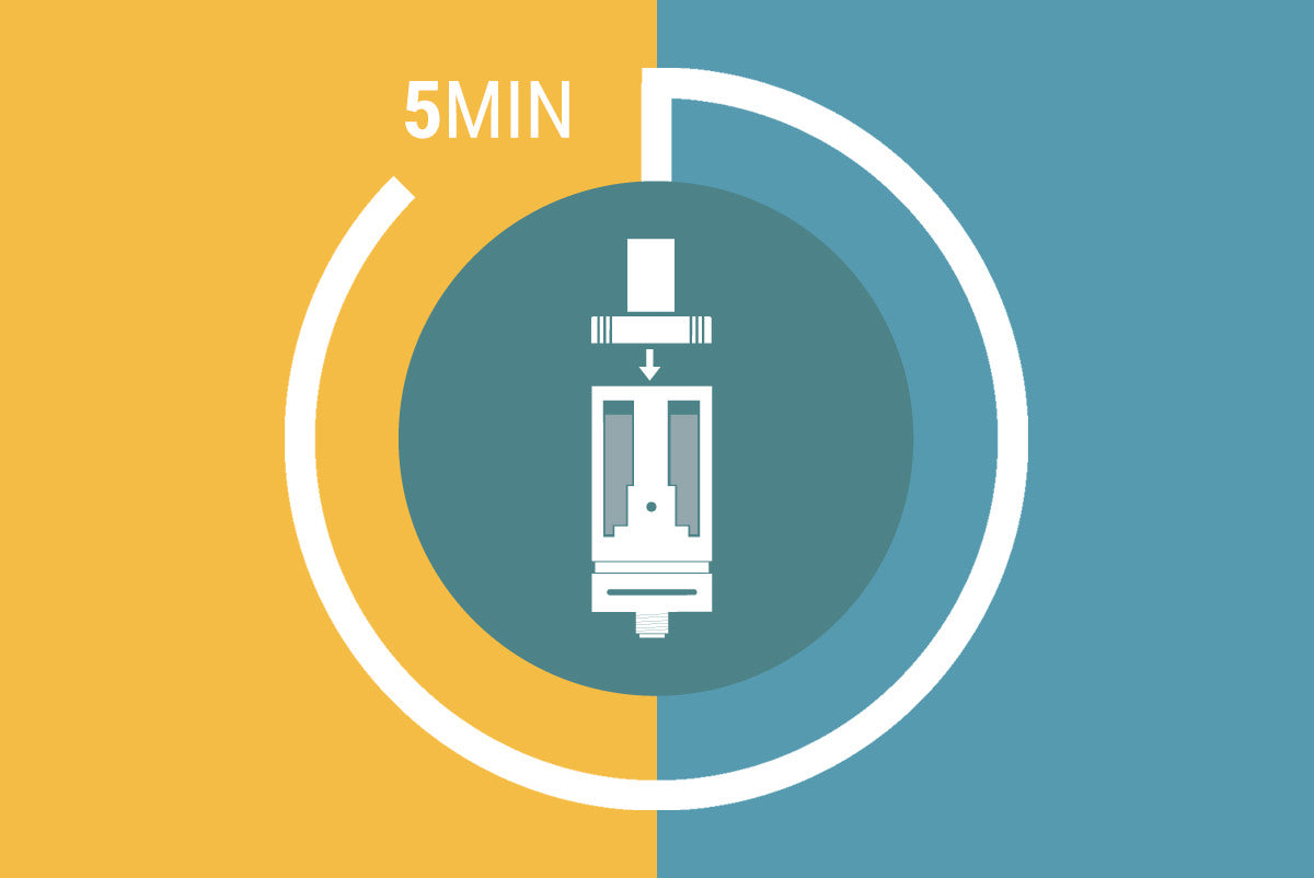 step 3 steep the e liquid for 5 minutes
