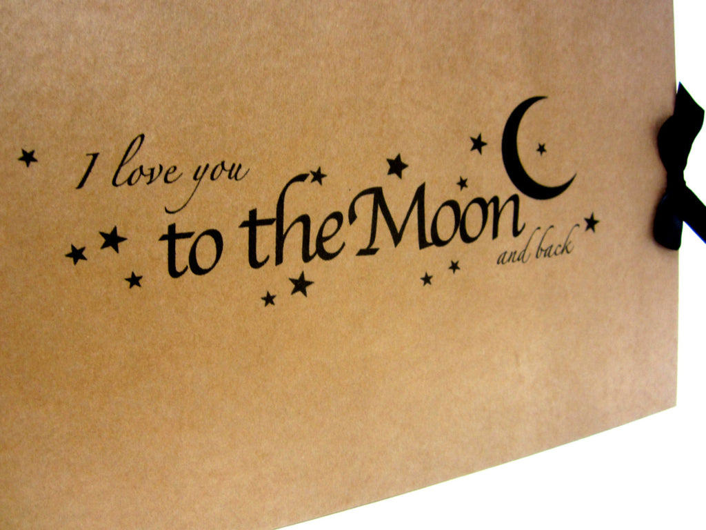 A5 I Love You To The Moon And Back Scrapbook Landscape Card Page Paperesque