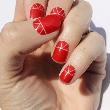 Red S Nail Art Nail Stickers