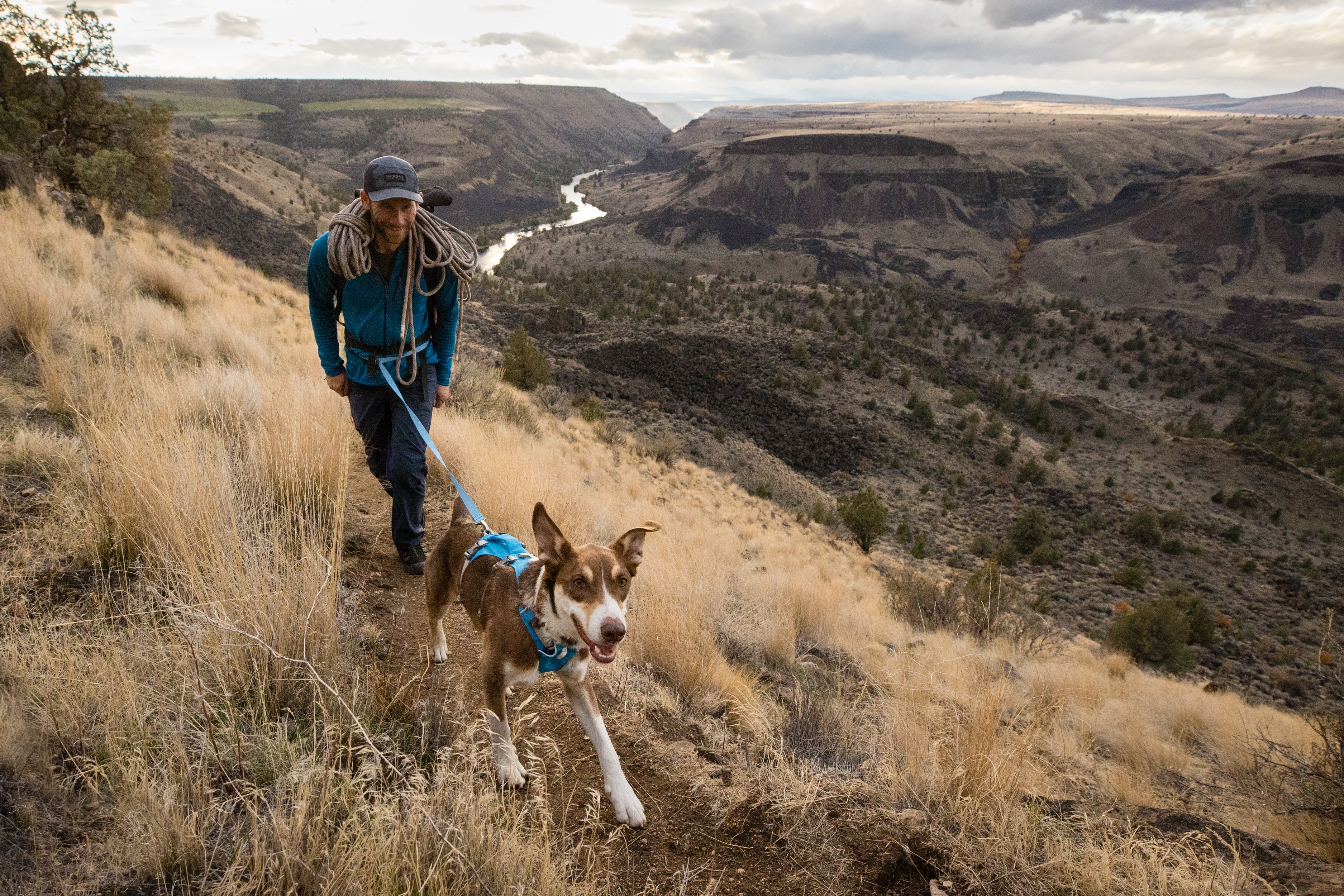 Max and his dog Billy hiking at Trout Creek