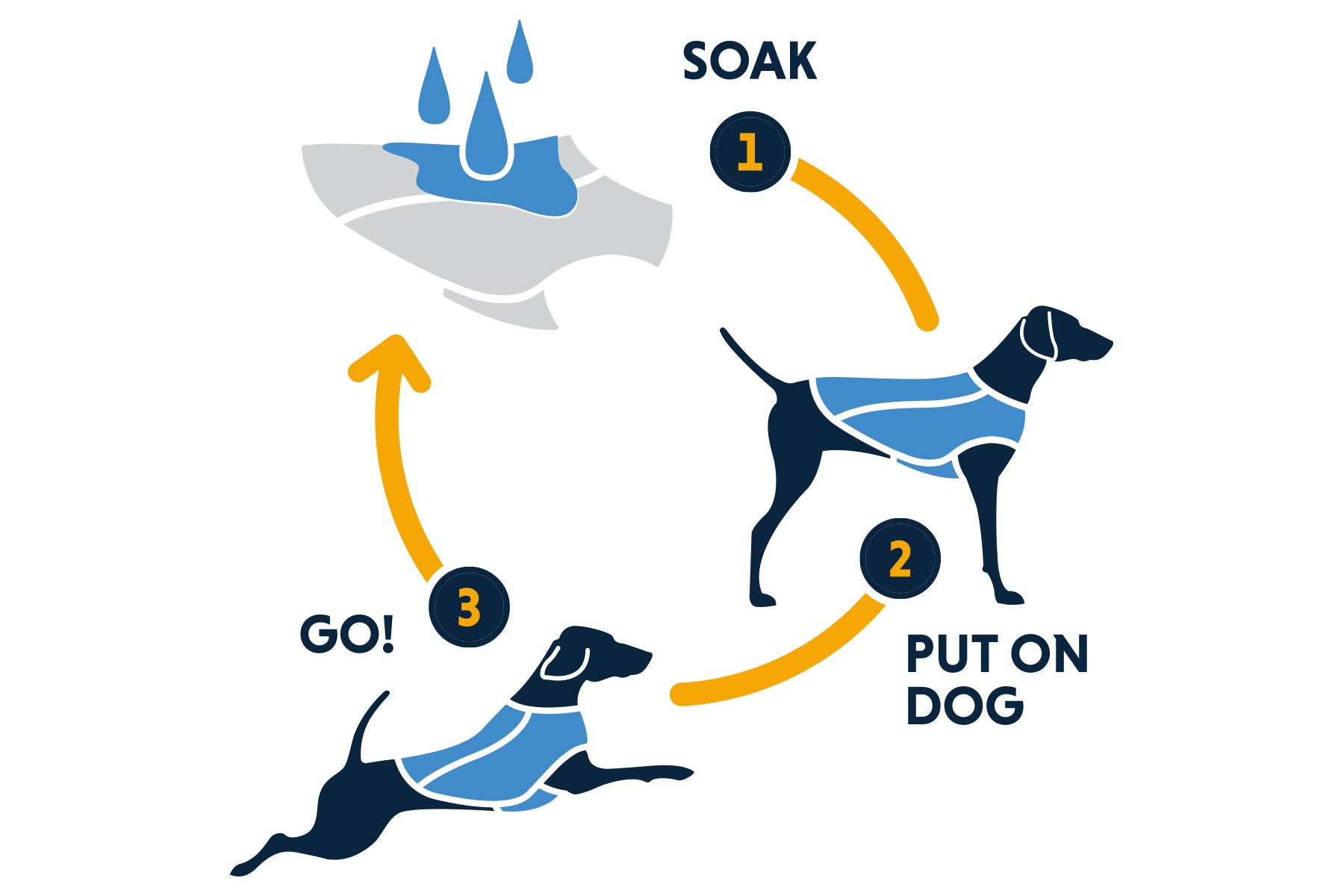 how to use cooling dog gear: wet, wear, go!