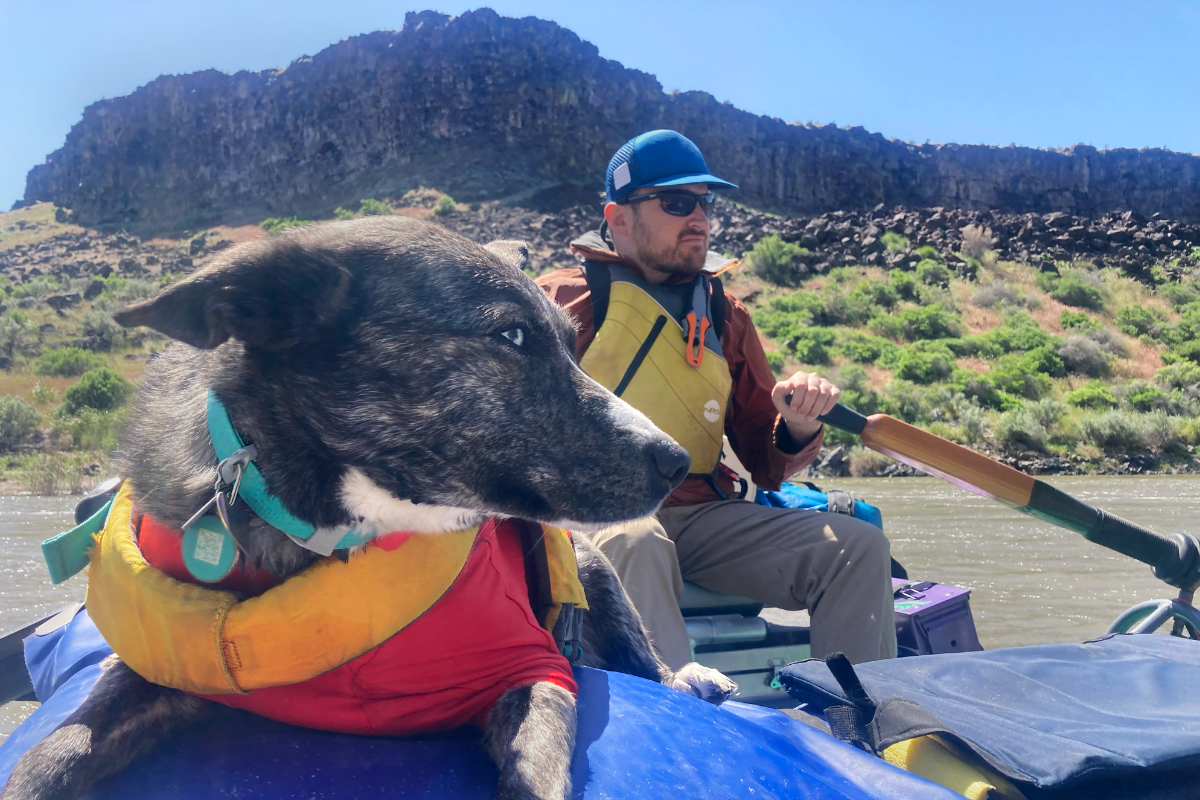 Zorra and Ty on the raft.