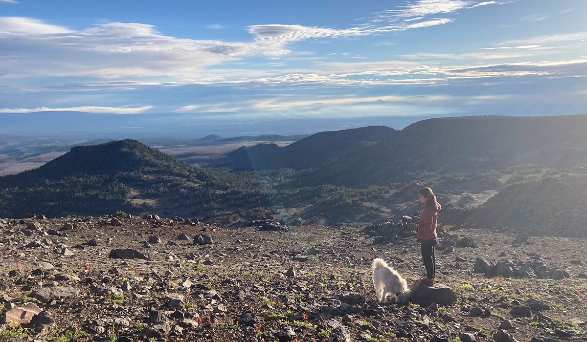 Caroline and Atka on a hilltop together