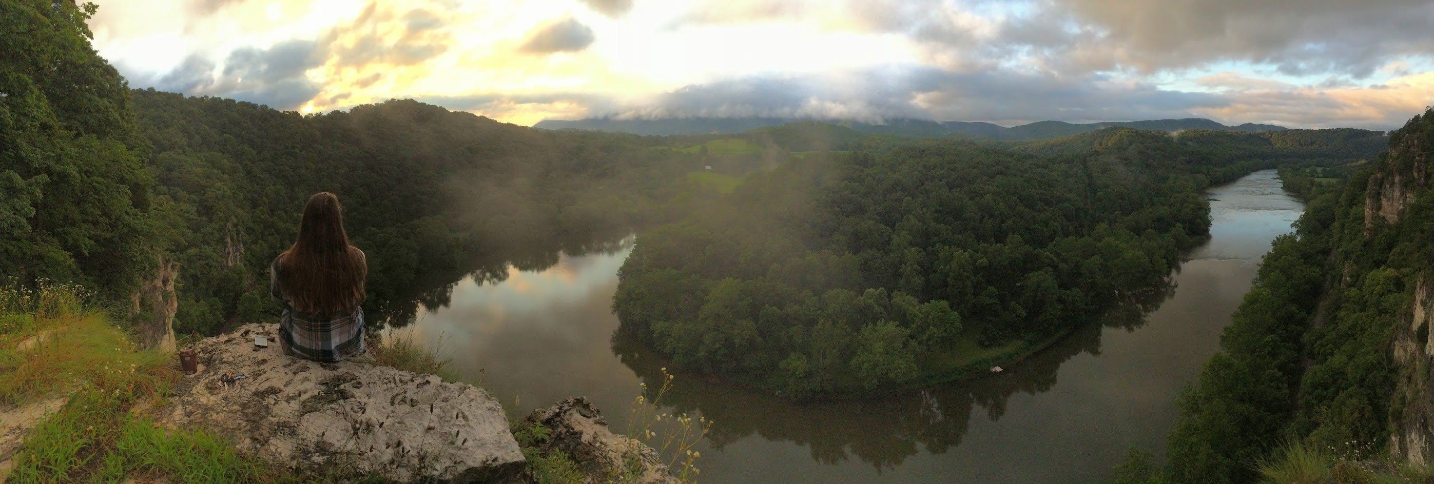 sunrise over new river gorge