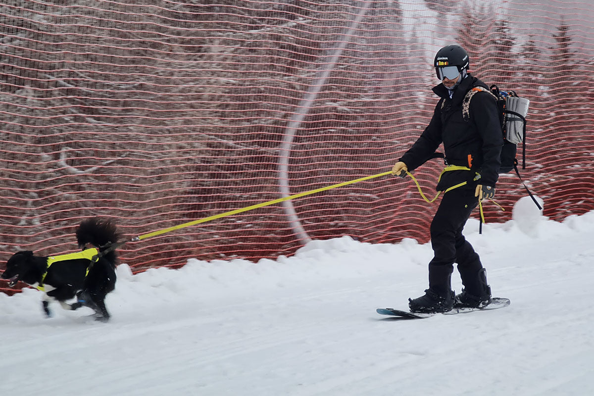 Omar and Baku snowboarding with the Omnijore.