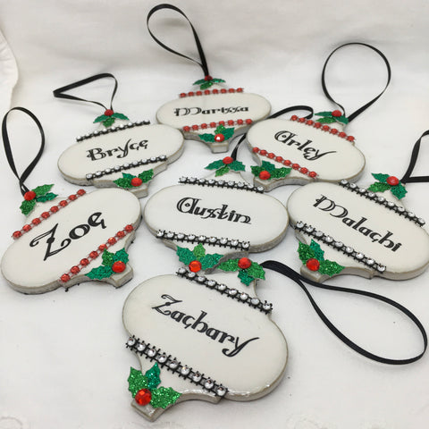 JAMsCraftCloset Holiday Traditions Christmas Ornaments Handmade Personalized Sublimation on Tile Wood Metal