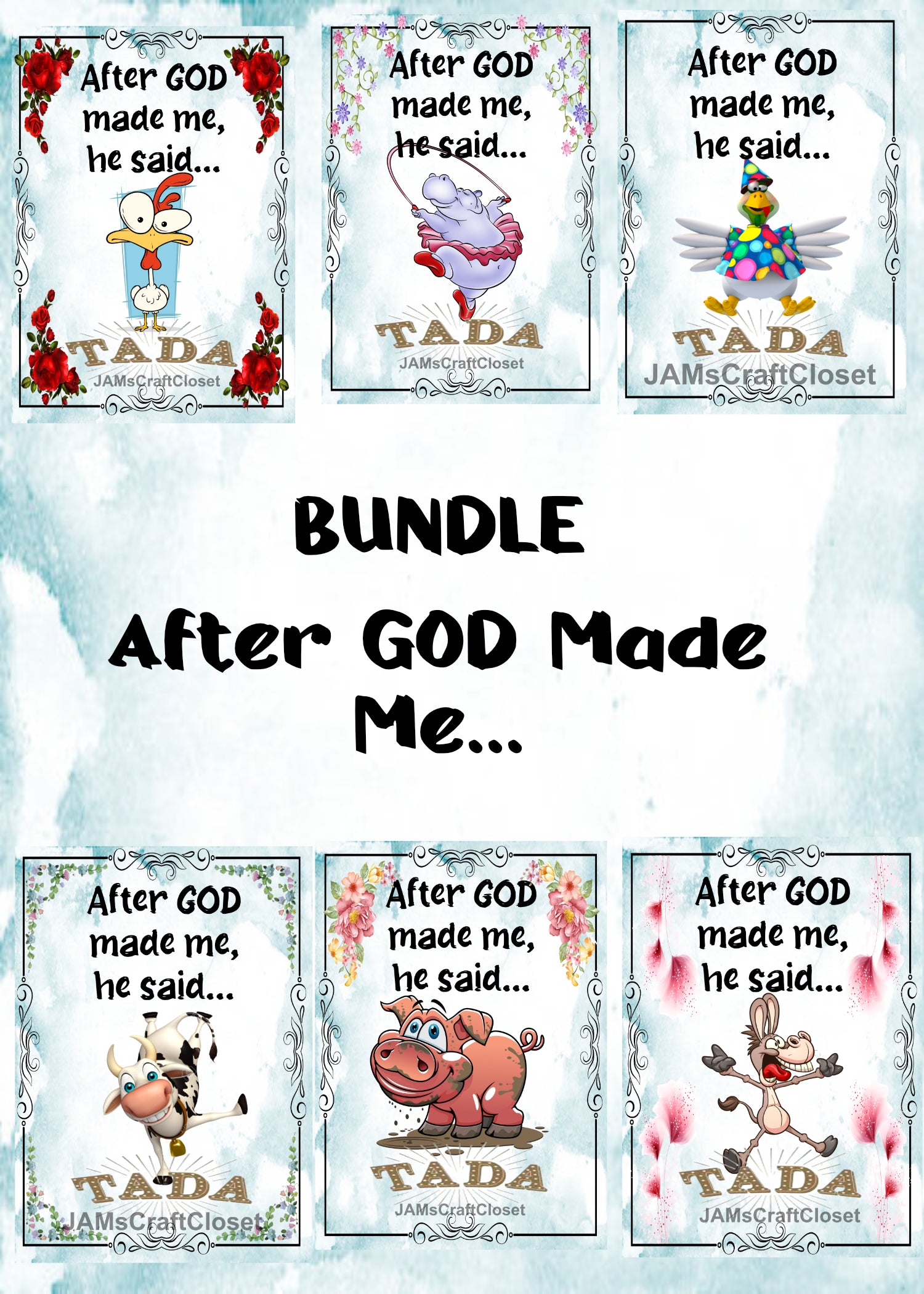 Download Bundle When God Made Me He Said Tada Graphic Design Downloads Svg Png Jamscraftcloset