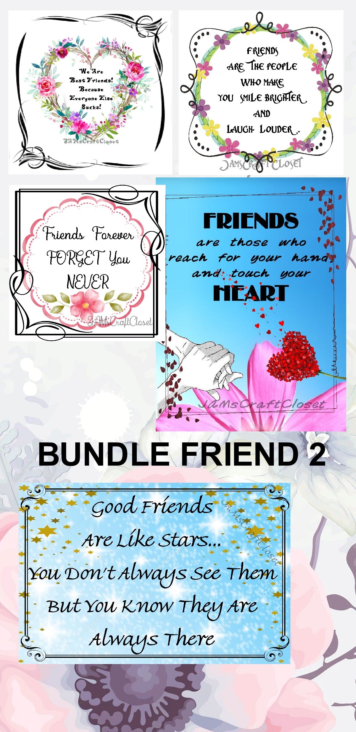 Download Bundle Friend 2 Graphic Design Downloads Svg Png Jpeg Files Sublimatio Jamscraftcloset