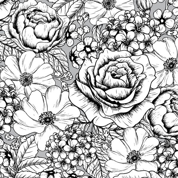 free coloring pages of flowers