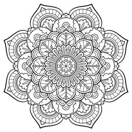 detailed mandala coloring pages