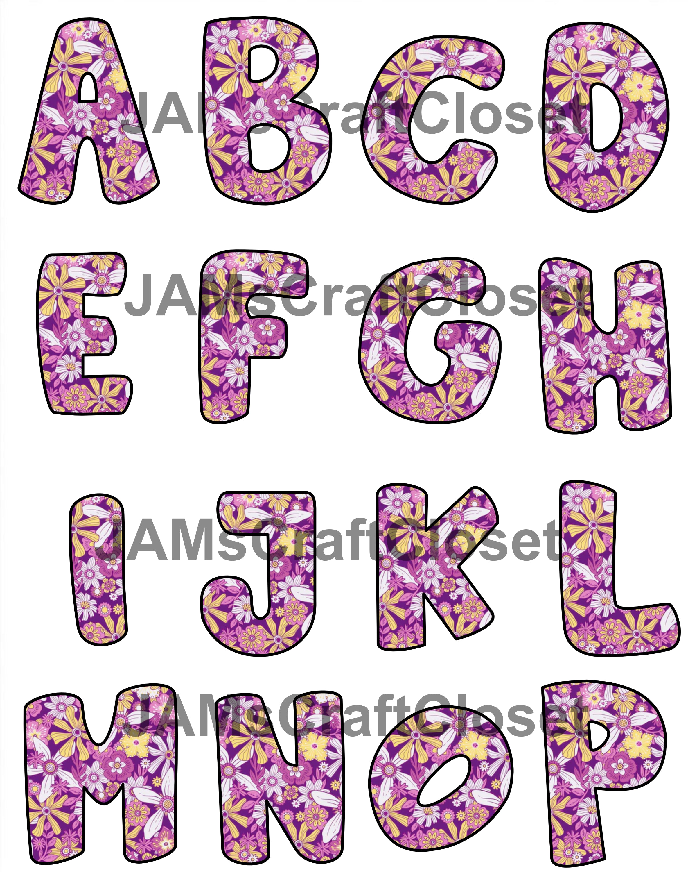 ALPHABET SET Digital Graphic Design Typography Clipart SVG-PNG Sublima ...