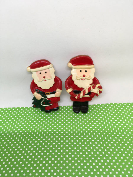 Santa Claus Dough Magnets Vintage Christmas Holiday Decoration Kitchen ...