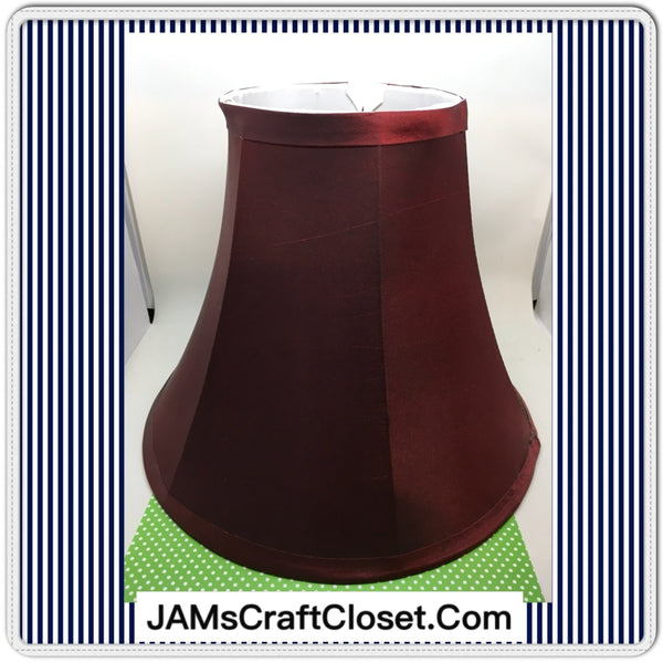 Lampshade Vintage Red Burgundy and Tan Cottage Chic Lighting Home Deco ...