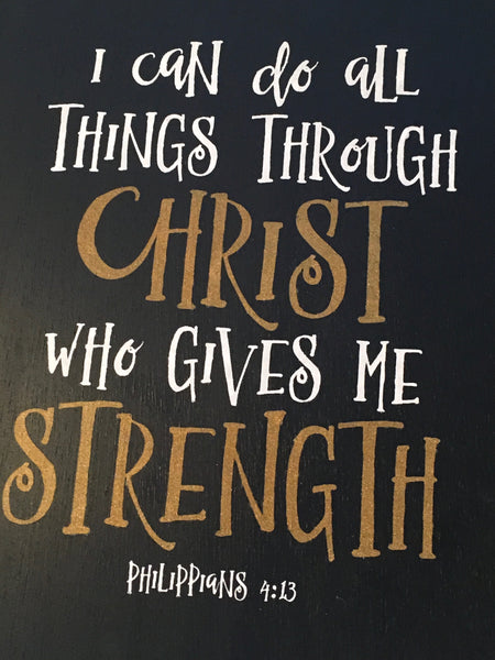 I CAN DO ALL THINGS THROUGH CHRIST Framed Wall Art Affirmation Positiv ...