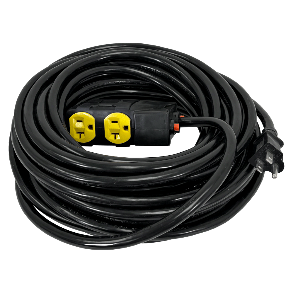 SA-PC4R-50 - 50 Foot Heavy Duty 4 Outlet Extension Cord | Pro Audio Extension Cable