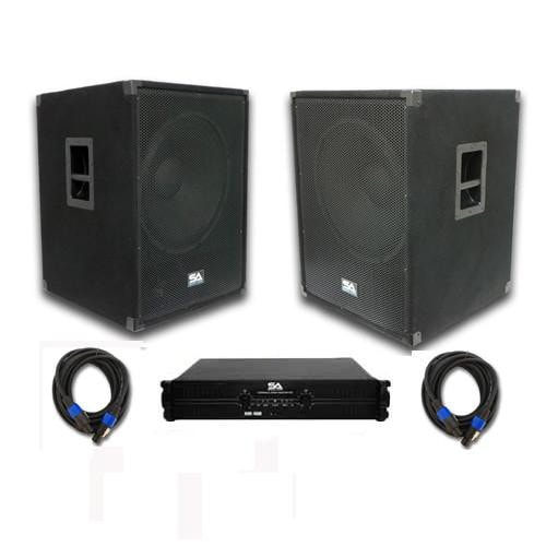18 Pa Sub Woofer Bass Speaker Cabinets 500 Watts Rms 18