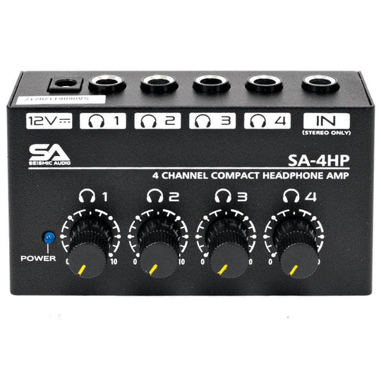 Seismic Audio 400W Powered PA Head Audio 8-Channel Mixer with Bluetooth  Remote and Effects 