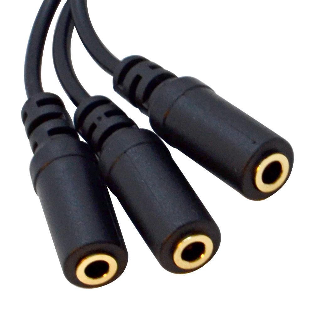 1 male to 3 female audio splitter