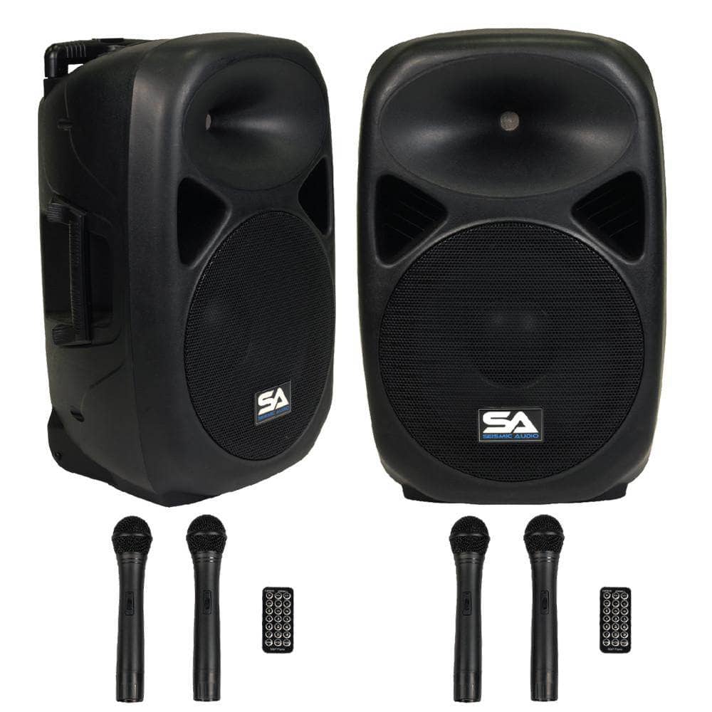 Pair of Powered 12 Inch PA Speakers 