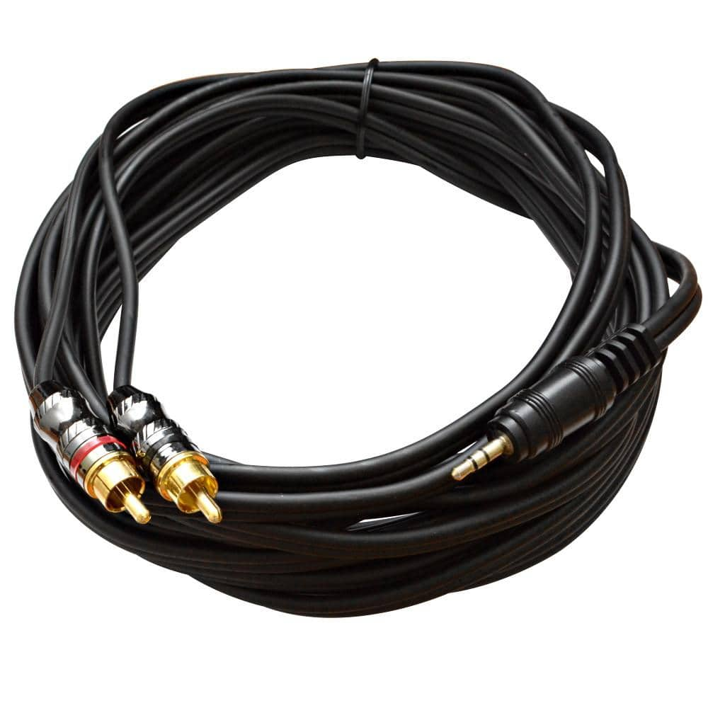 25 Foot 18 Male To Dual Male Rca Cable 18 Mini Stereo Phone Mini Male Stereo Phone To 3135