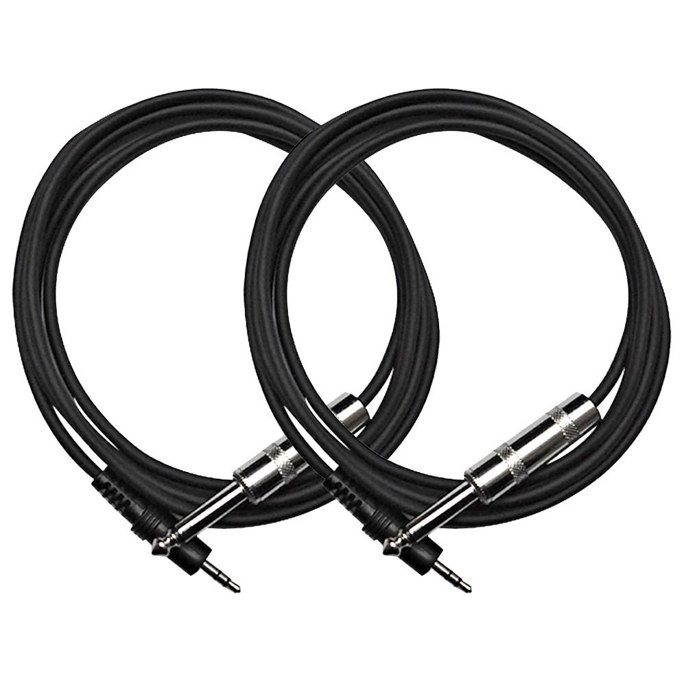 Pair of 6 Foot 1/8 Inch TRS to 1/4 Inch TS Patch Cable | Seismic Audio