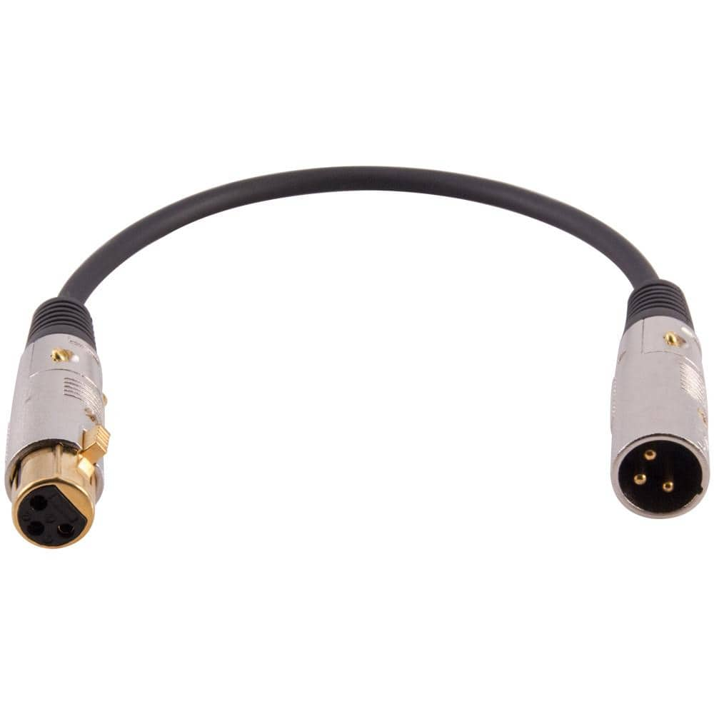 Premium 1 Foot Xlr Male To Xlr Female Extension Patch Cable Xlr M To Xlr F Seismic Audio