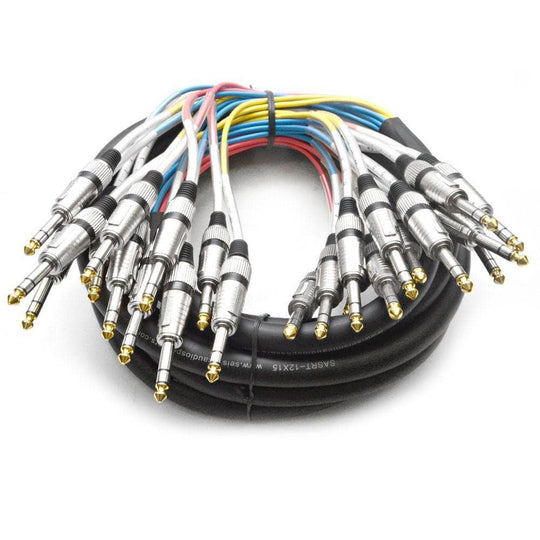 Shielded Audio Frequency Control Cable Snake 6 SARLX-6x6-6 Channel XLR Colored Mutil-Patch Snake Cable 6 Feet Seismic Audio 