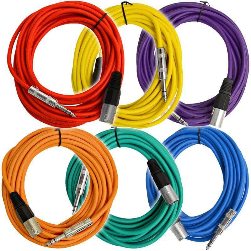 Satrxl M25 Multiple Colors 25 Foot Xlr Male To Rs Male Patch