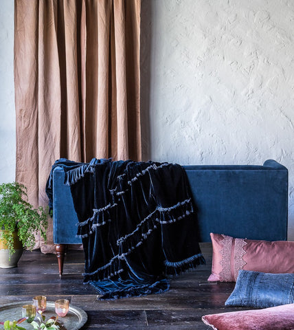 midnight blue throw blanket