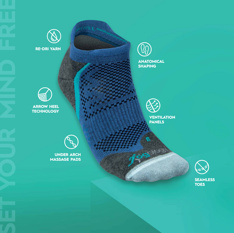 Jogology Socks: Under Arch Massage Pads, Seamless Toe