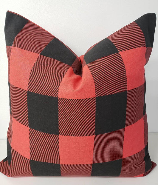 red buffalo check pillow covers