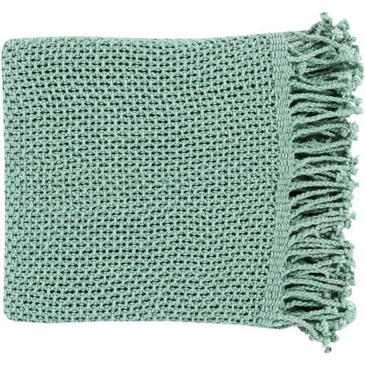 solid aqua throw blanket