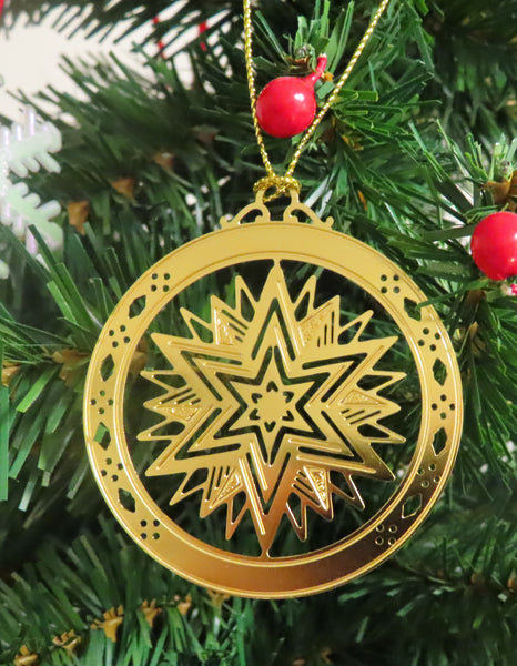 Personalized Star High Polished Brass Custom Christmas Ornament ...