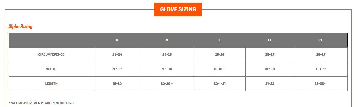 First Lite Sizing Chart 5