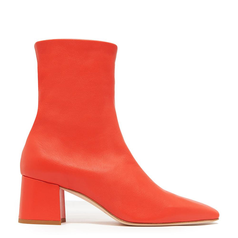 Milani Low Heel Stretch Bootie In Lobster Red