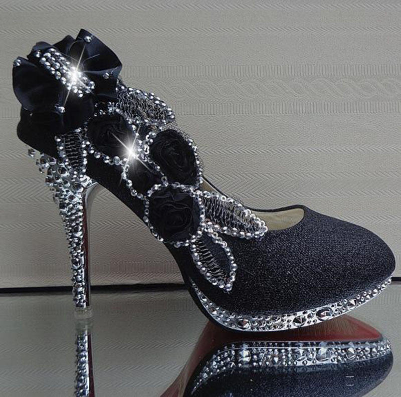 Wedding Shoes Rhinestone Glitter Shoes at Bling Bries Bouquet - online ...