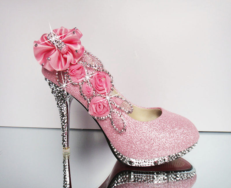 Wedding Shoes Rhinestone Glitter Shoes at Bling Bries Bouquet - online ...