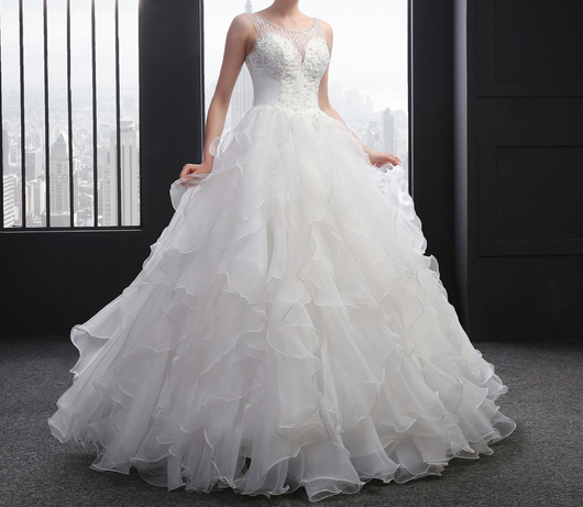 Ball Gown Wedding Dress with Corset Lace Up Back at Bling Brides Bouqu ...