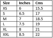 Chester Jefferies Gloves size guide