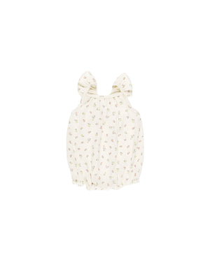 Quincy Mae infant girl ribbed ruffle romper - The Original Childrens Shop