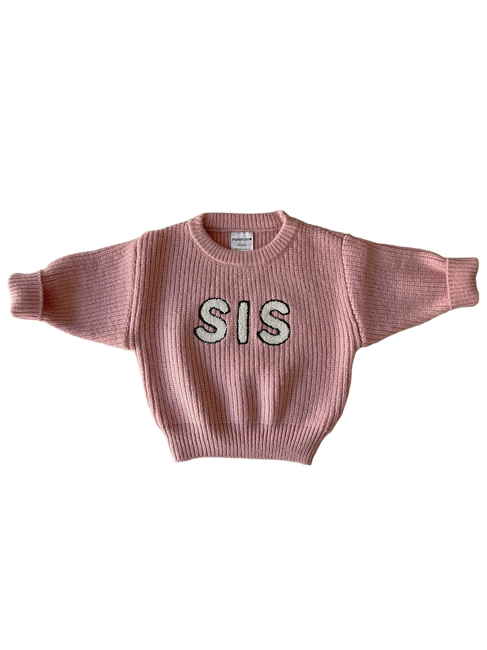 SpearmintLOVE infant girl "sis" sweater