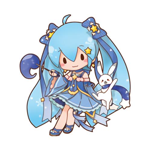 Vocaloid Hatsune Snow Miku Project Character Acrylic Key Chain Mascot