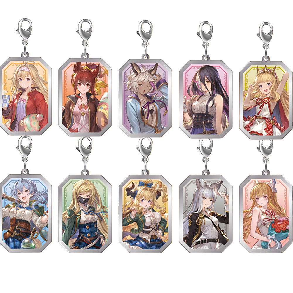 Granblue Fantasy Character Metal Charms Key Chain Mascot