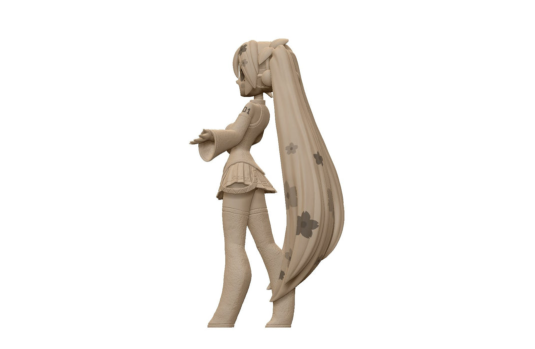 Vocaloid Hatsune Miku Cartoony Figure Sakura Miku Furyu Non Scale Figure Kozuguru