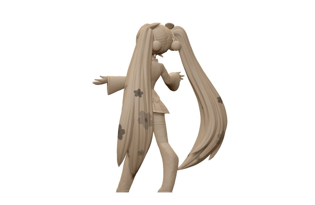 Vocaloid Hatsune Miku Cartoony Figure Sakura Miku Furyu Non Scale Figure Kozuguru